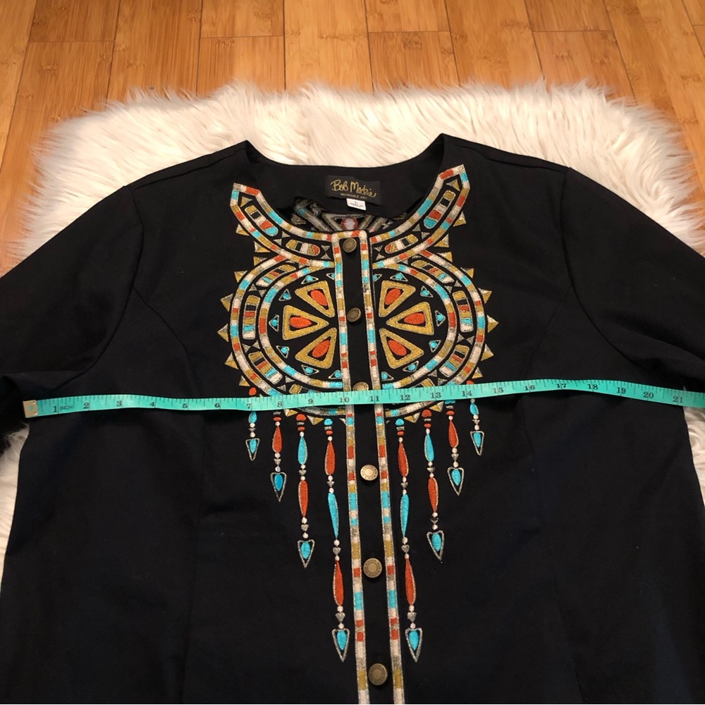 Vintage Bob Mackie Wearable Art Embroidered Dream Catcher Women Jacket, size L - Picture 10 of 12